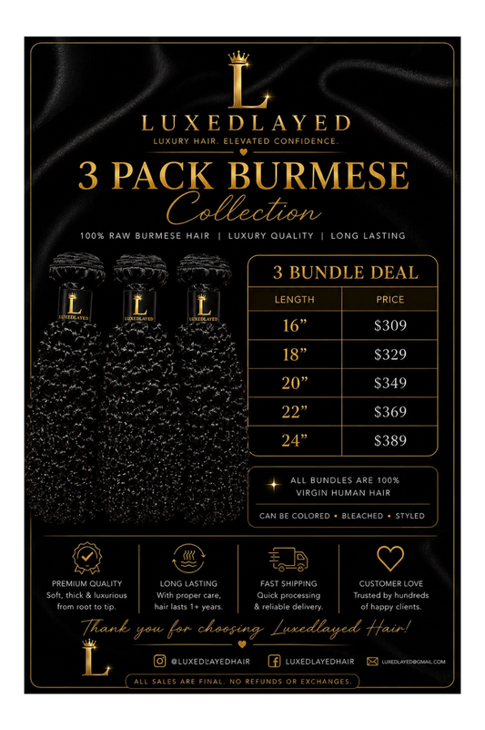 3-Pack Burmese Raw Collection